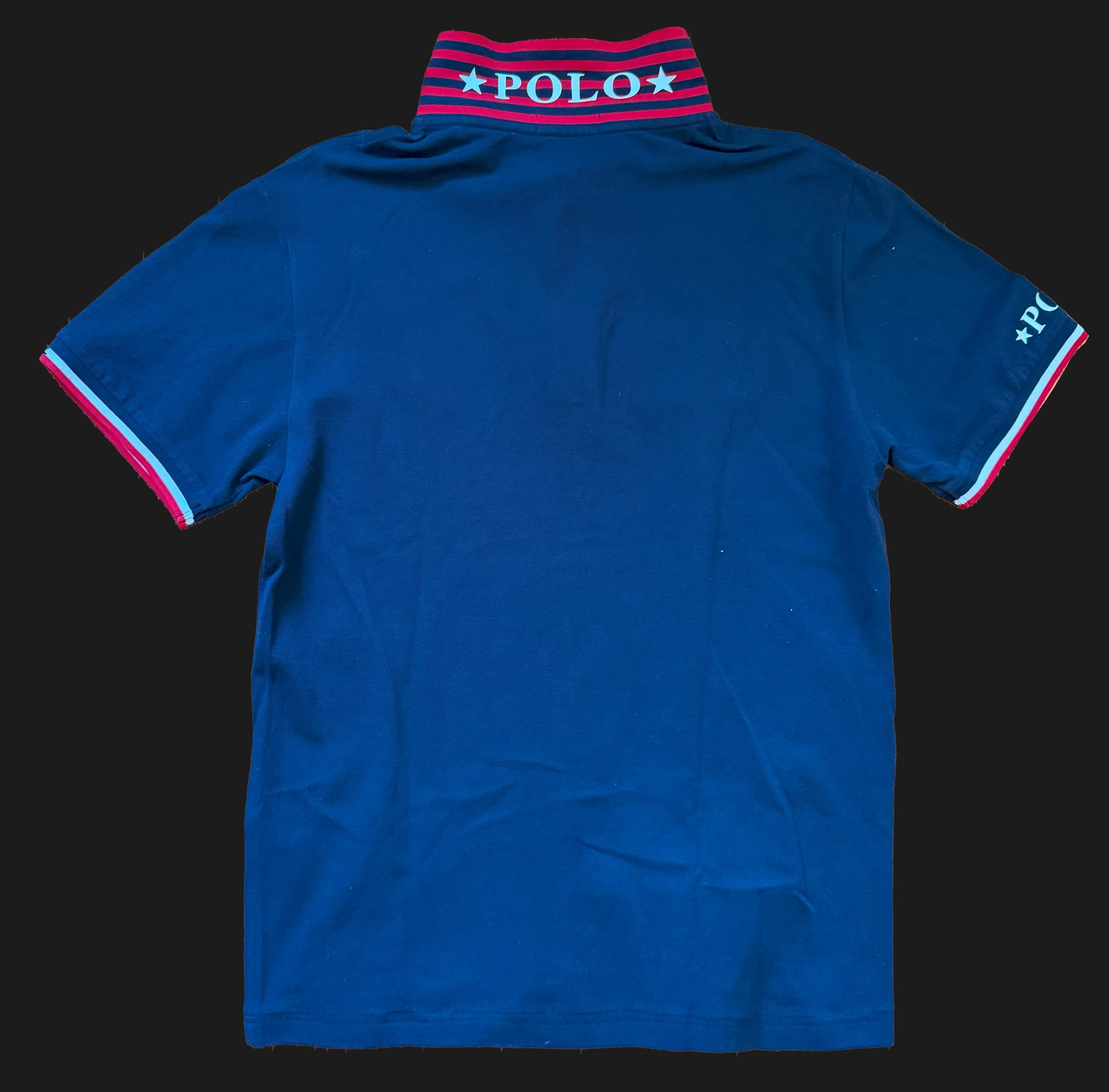 Ralph Lauren Polo Shirt - Blue - Size M-L **READ THE DESCRIPTION** thumbnail 2