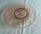 Depression Glass Macbeth Evans Pink Petalware 10 1/2 inch Serving Plate