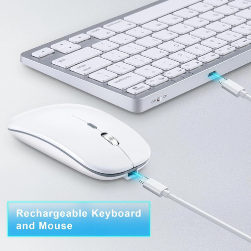 Wireless Keyboard and Mouse Compatible with Imac Macbook Air/Pro Windows Laptops - Picture 6 of 6