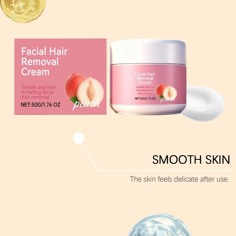 Gentle Facial Hair Removal Cream, Fast-Acting Painless Depilatory Creams 5 USN