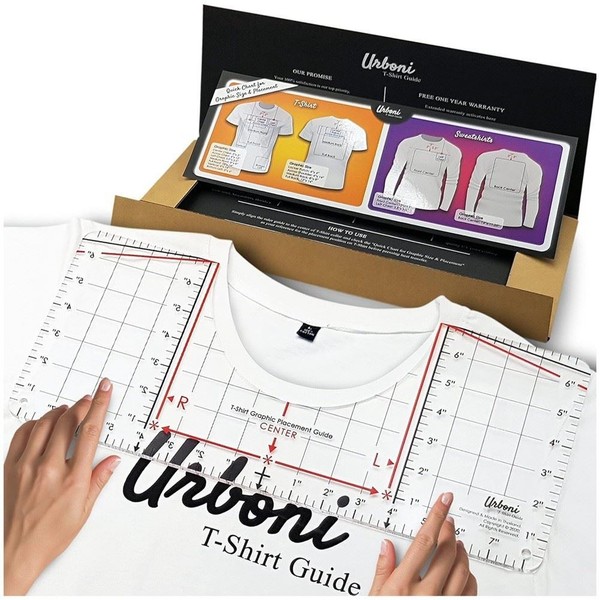 Eurowagens Tshirt Lineal Schablone Vorlage FüR Vinyl Ausrichtung & Zentrierung-image
