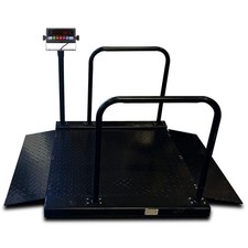 BizAutom Roll On Weigh Scale w/ Hand Rails Digital Medical Floor Scale