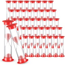 Set of 40 Pcs Sand Timer Kids 1 Minute Sand Timer Classroom 1 Minute Acrylic ...