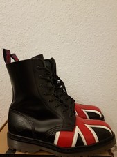 Nevermind 8 Loch Boots UK Flag Grösse 41 Black 