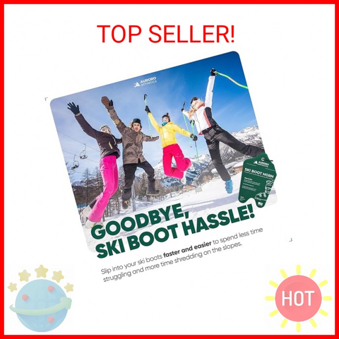 Ski Boot Horn - Longest Shoe Horn for Ski & Snowboard Boots