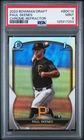 PAUL SKENES 2023 BOWMAN DRAFT CHROME REFRACTOR RC #BDC14 PSA 9 MINT! PIRATES ROY