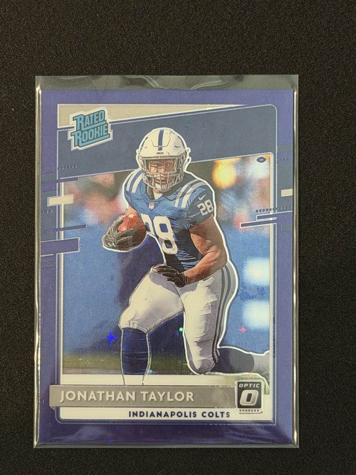 Jonathan Taylor 2020 Donruss Optic #167 Purple Stars 02/25 Prizm Rated Rookie