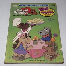 Vintage 1986 Pound Puppies Coloring Book Used