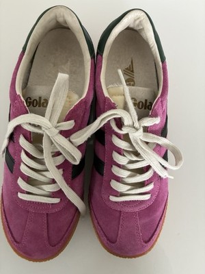 Gola Classics Elan Low Profile Suede Retro Womens Sneakers  Fuchsia US 7