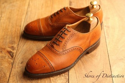 Joseph Cheaney Tan Brown Leather Brogue Oxford Shoes Men's UK 7 US 8 EU 41