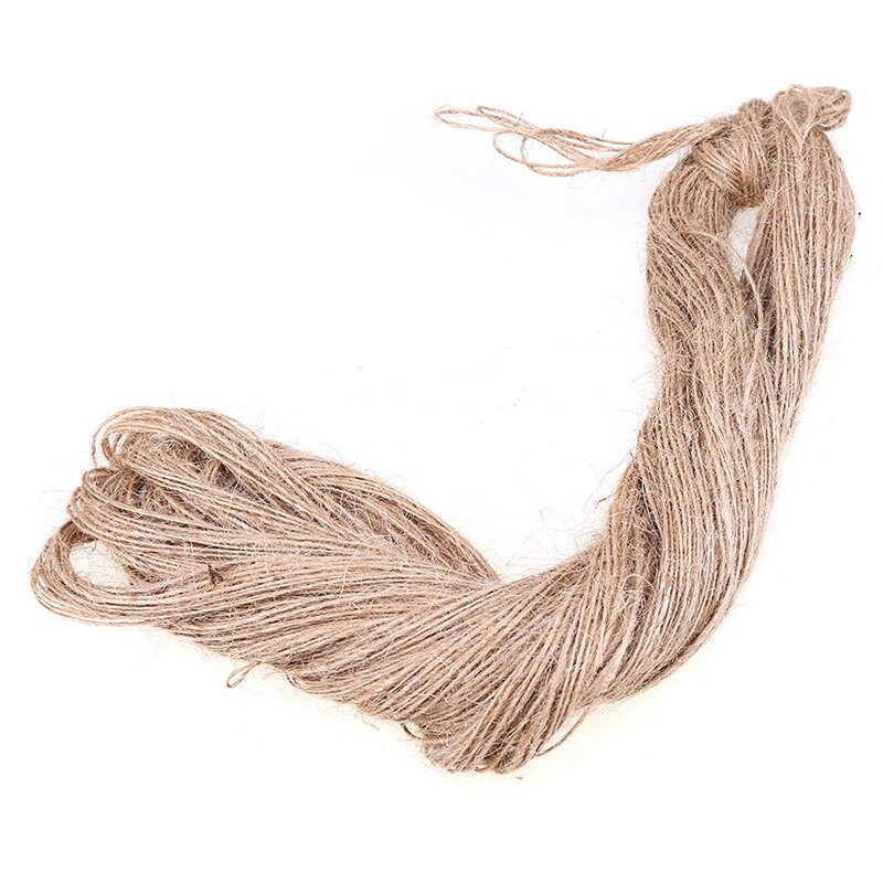 100m Natural Jute Twine Rope Craft Hemp String Cord DIY Brown Ribbon Thin  1mm