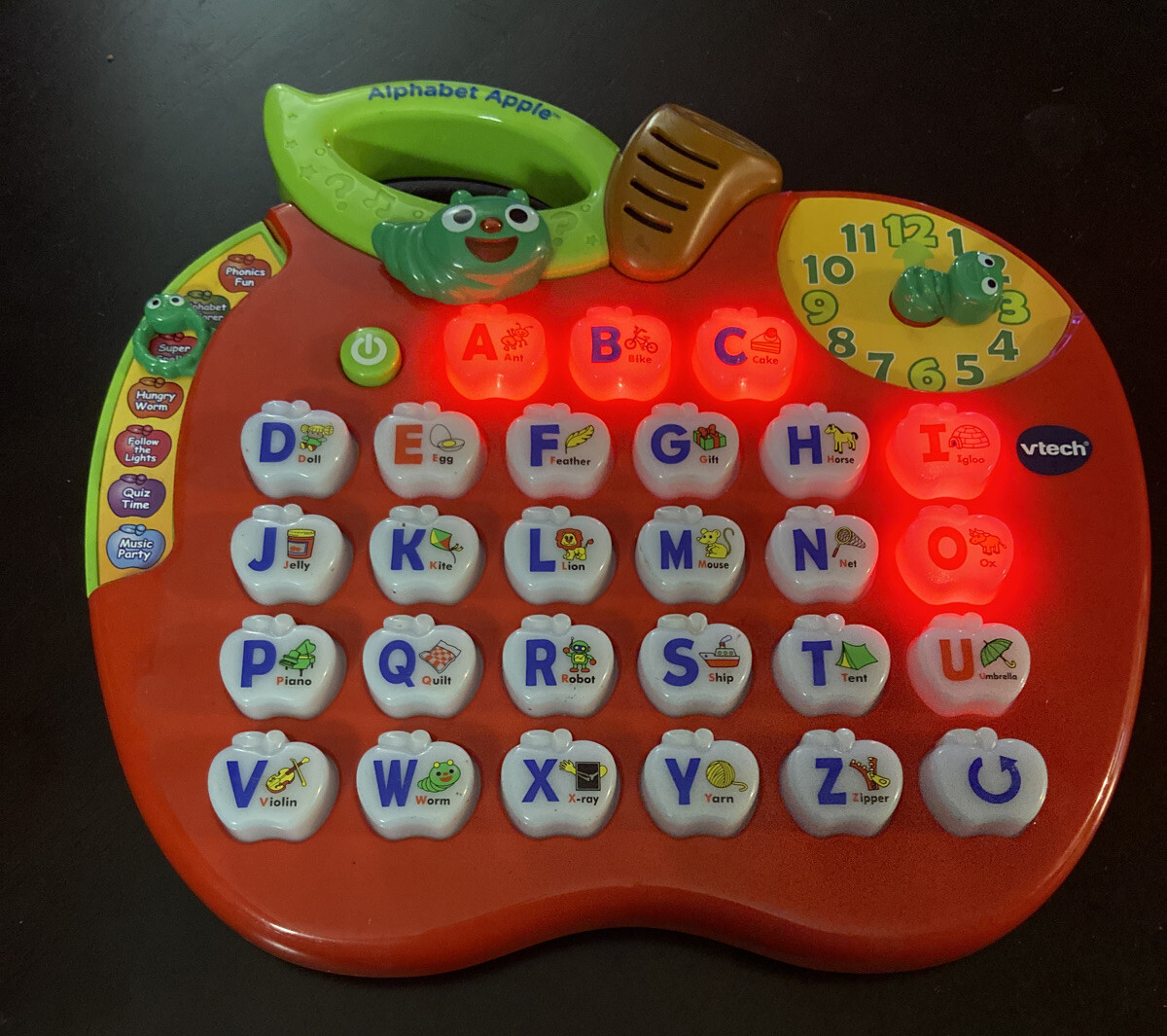 VTECH ALPHABET APPLE Preschool Learning Toy ABCs Phonics