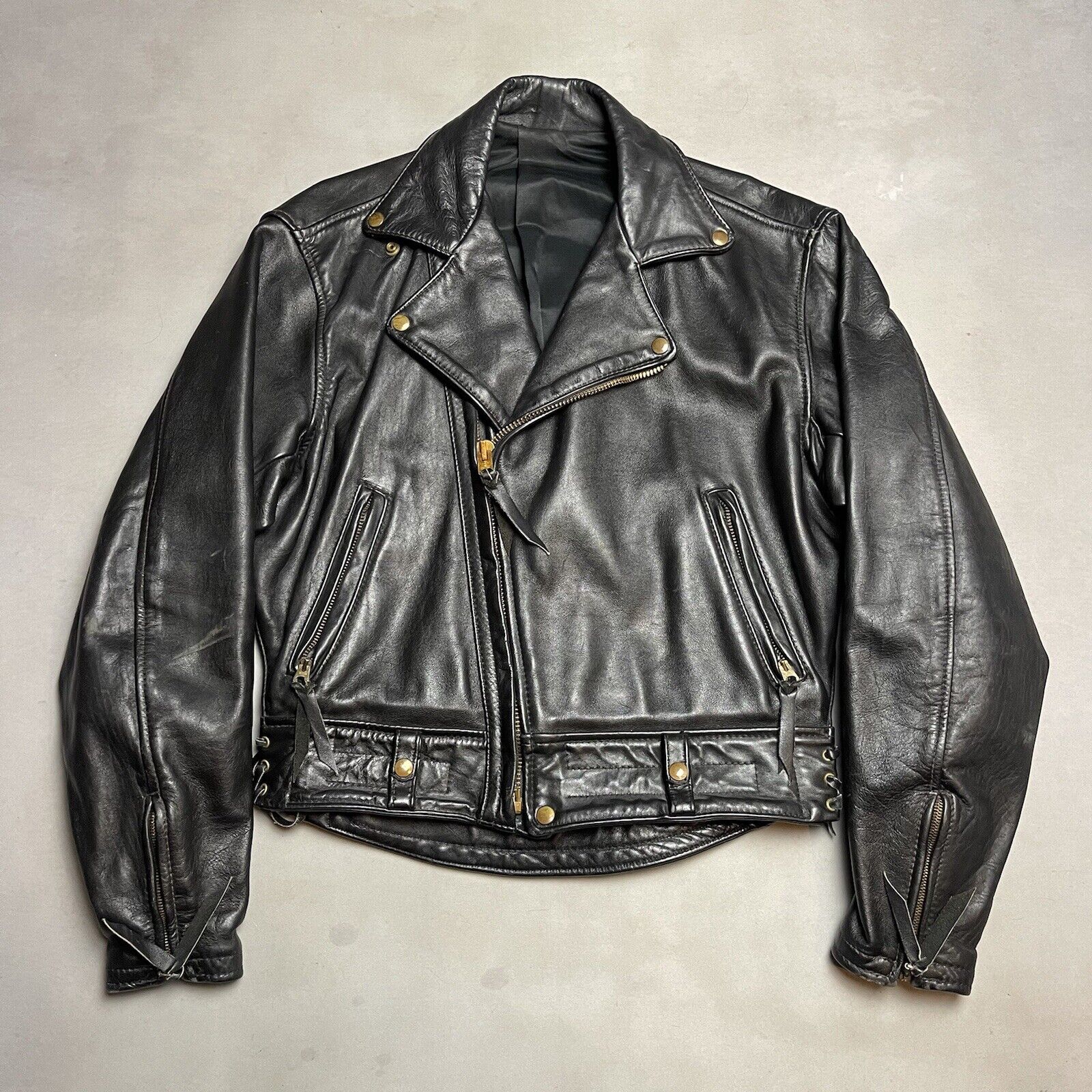 Vintage Langlitz Leather Motorcycle Biker Jacket Colu… - Gem