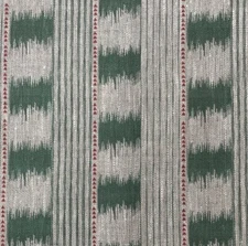 Linen Fabric Dakkar Stripe Green Curtain Blind Upholstery Cushion