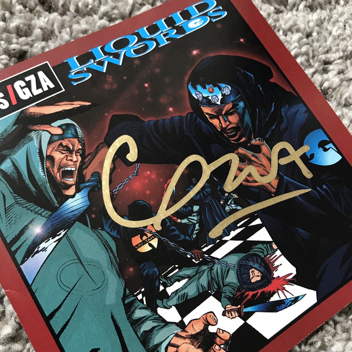 🔴 Gza Signed Liquid Swords CD Authentic Autograph Wu-Tang