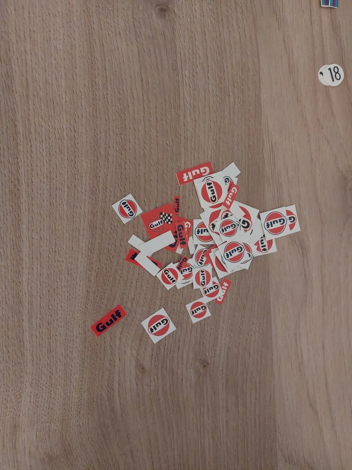 Decals Decals GULF racing 1/43 1/32 1/24 1/8 Water slide petrol scalex - Image 2 of 2