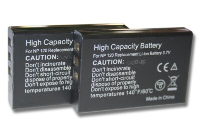 Dvc Battery 2x Batteria per Praktica DVC 5.4 FHD DVC 5.4 HDMI DVC 5.5 HDMI 1600mAh ...