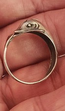 Sterling Silver Wrap Around Dolphin Band Ring 925 Sz: 7