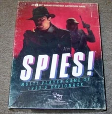 SPI & TSR : SPIES ! Game of International Intrigue & Espionage 1930s (PUNCHED)
