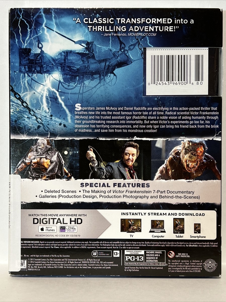 Victor Frankenstein (Blu-ray, 2015) for sale online | eBay
