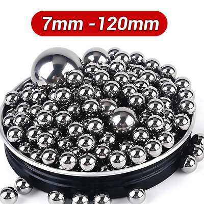High-Precision Solid Iron Ball Bearings - 7mm to 120mm Diameter, Smooth Surface