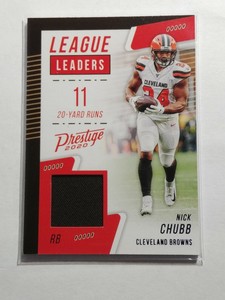nick chubb jersey card