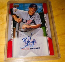 Bryce Harper 2009 Upper Deck USA  Baseball#USA-83 Rookie Card Auto RARE A