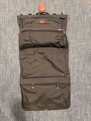 TUMI Alpha Tri-Fold Carry-On Garment Bag   Olive/Brown | Rare Discontinued Color