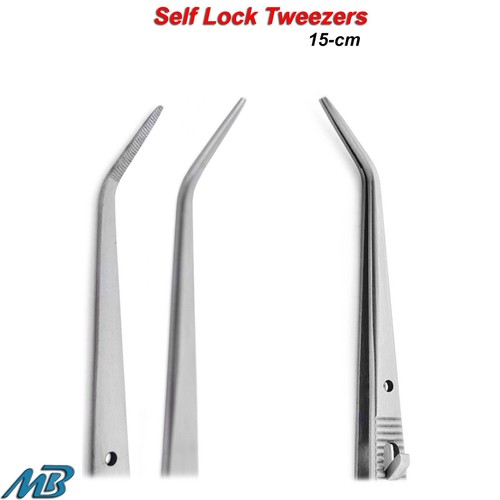 Dental Surgical Locking Tweezers Self Lock Cotton Dressing Forceps Medical Tools - Picture 4 of 5