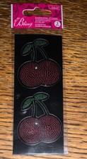 RARE Jolees Mini All That Bling Red Cherries Cherry 3D Fruit Scrapbook Stickers