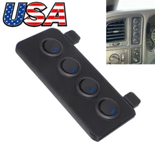 Silverado Switch Panel For 1999-2007 LED GMC Chevrolet w/4 Toggle BLUE SWITCHES