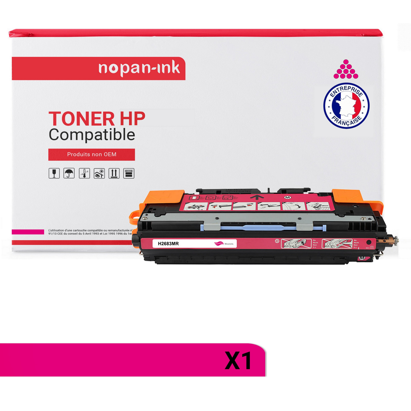 Toner magenta Q2683A 311A compatible HP pour imprimante laser