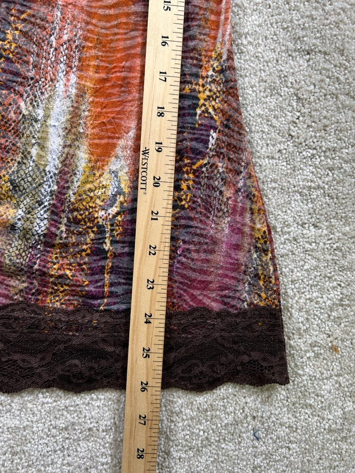 Camiseta sin mangas vintage Maurices para mujer talla M Y2K encaje marrón Fairycore 90S Foto 3 de 4