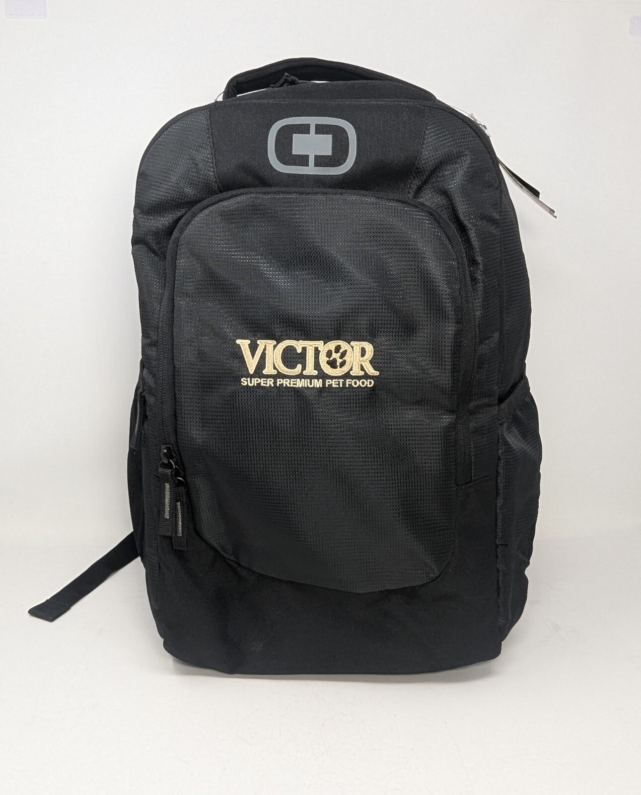 Ogio Logan Padded Laptop Backpack in Black - Victor Pet Food Branded Logo