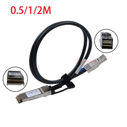 12Gbps QSFP SFF 8436 to Mini SAS SFF 8644 External Mini SAS Cable 0.5~2 Meters