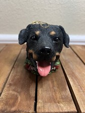 Christmas Rottweiler Head Holiday Kisses Ornament Dog Holiday