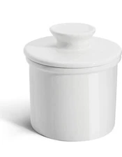 Sweese Butter Dish - Crock for Counter with Water Line White NIB