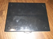 HS  MICROSCOPE SLIDE BOX  BLACK  CASE STORAGE HOLDS 100 SLIDES