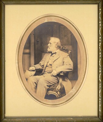 8'' x 10''  1865 Photo Robert E. Lee, seated/Brady & Co