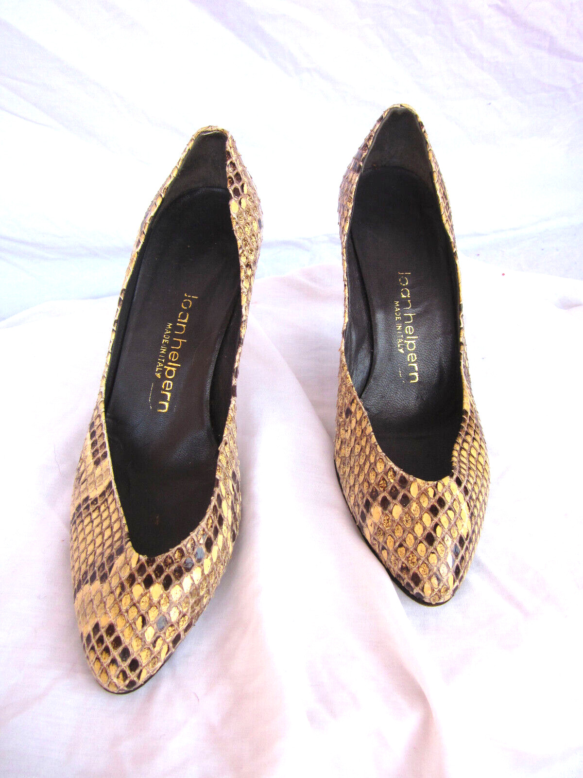 Joan & David python print pumps heels Toe Cleavag… - image 4