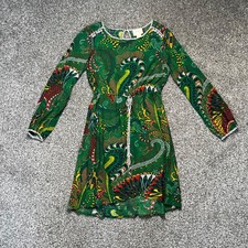 Maeve Anthropologie Paisley Mini Dress Sz 8UK 4US S Petite Faux Wrap Casual