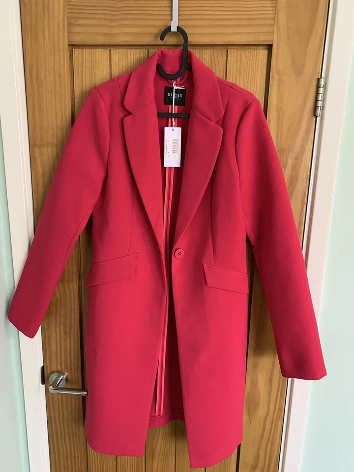 Guess Pink Fuchsia Trench Coat Size S / 8/10 New with tags - Image 2 of 4