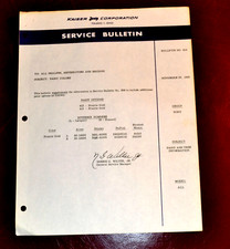 Vtg 1965 Kaiser Jeep Service Bulletin 816 Paint Colors