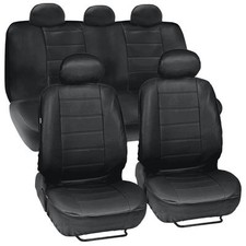 Prosyn Black Leather Auto Seat Covers For Kia Soul Full Set Car Cover