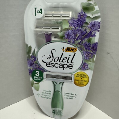 BIC Soleil Escape Women's Disposable Razors, 3 Blades, Lavender