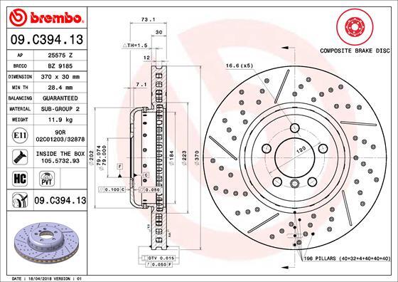 BK201ページ Fits BMW 3 Series 1 2 4 Brembo Front Brake Disc #1 34106797603