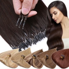 1g 200Pcs Micro Loop Beans Nano Ring Hair Extensions 100 Remy Human Hair Thick