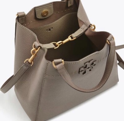 NWT Tory Burch McGraw Tote in silver maple 192485578362| eBay