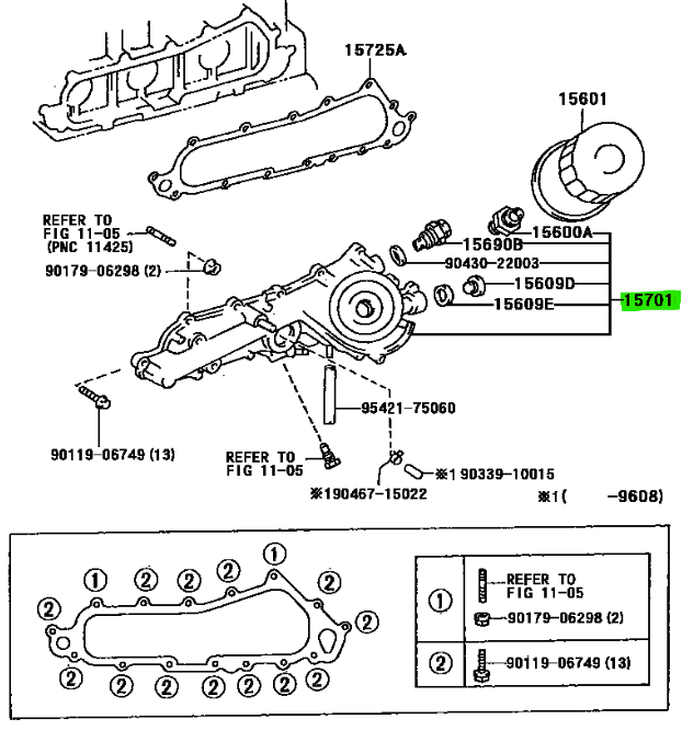 OEM TOYOTA HILUX KZN205L LAND CRUISER KZJ120LR OIL COOLER COVER
