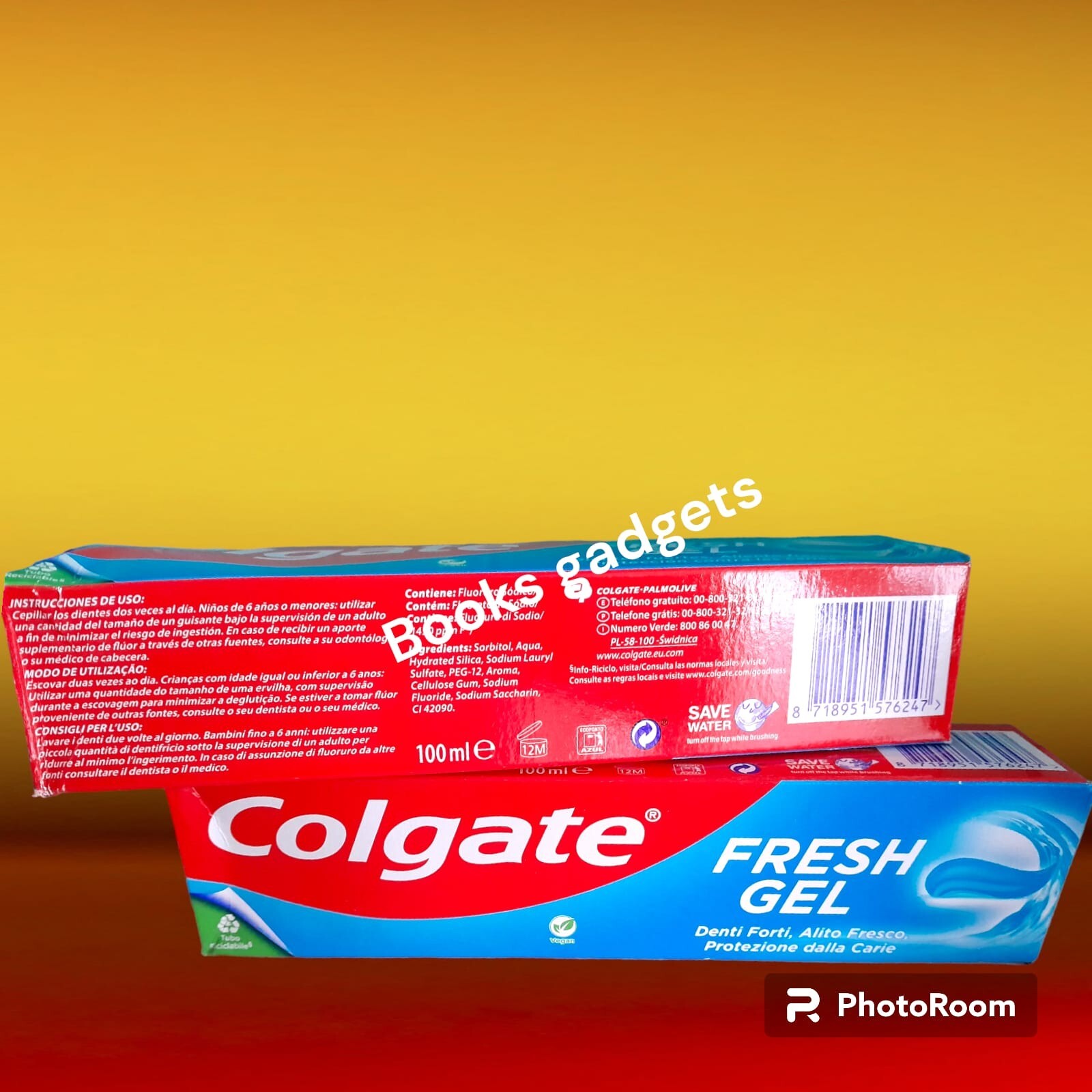 12 pz Colgate FRESH GEL Tubo Dentifricio al Fluoro Alito Fresco Protezione Carie